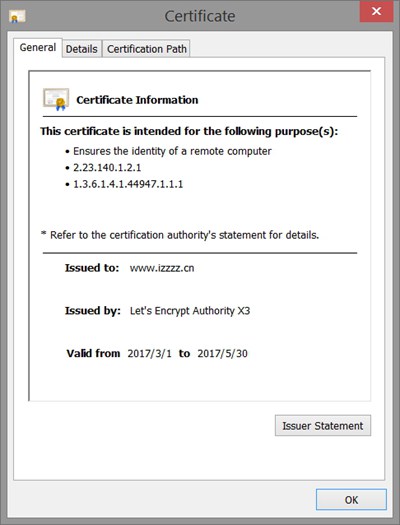 SSL 证书信息